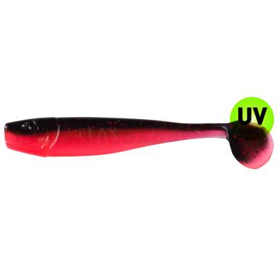 Relax King Shad 4", 11cm B317 feuerrot / schwarz Glitter