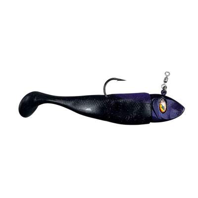 Eisele Softlure Tiefgänger mit Twitcherkopf Violett UV / Schwarz