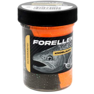 FTM Forellenteig schwimmend Knoblauch Schwarz / Orange UV