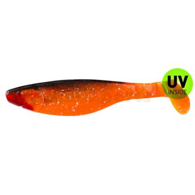 4" Relax Kopyto River 11cm 122 klar fluoorange-Glitter / schwarz