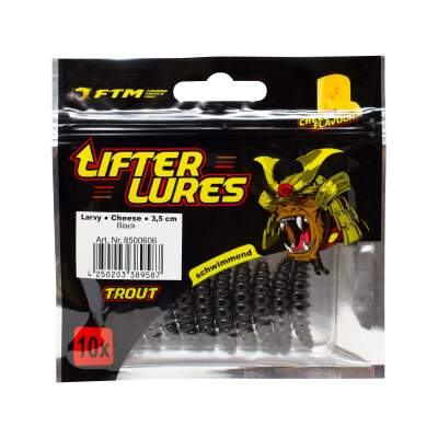 FTM Lifter Lures Larvy Cheese 3,5 cm Black