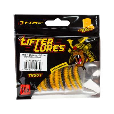 FTM Lifter Lures Larvy Cheese 3,5cm Fb. 612 Dark Yellow / Black