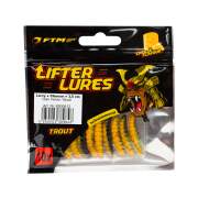 FTM Lifter Lures Larvy Cheese 3,5 cm Dark Yellow / Black