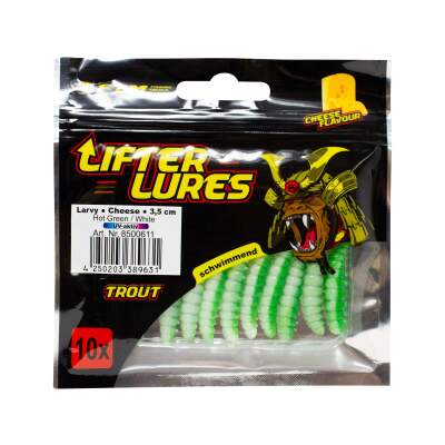 FTM Lifter Lures Larvy Cheese 3,5cm Fb. 611 Hot Green / White UV