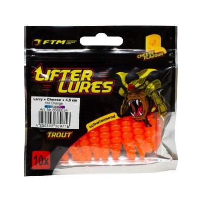 FTM Lifter Lures Larvy Cheese 4,5 cm Hot Orange UV