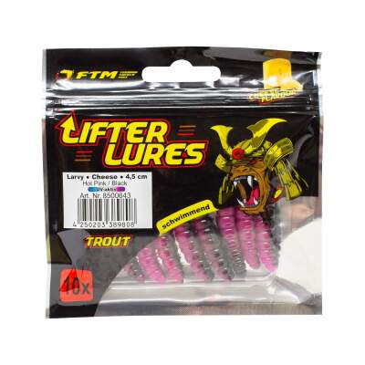 FTM Lifter Lures Larvy Cheese 4,5cm Fb. 643 Hot Pink / Black UV