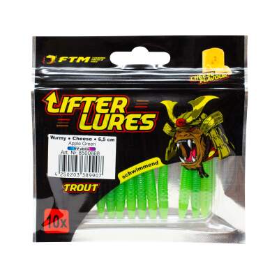 FTM Lifter Lures Wurmy Cheese 6,5 cm Apple Green UV