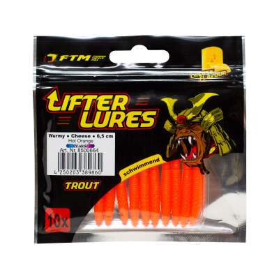 FTM Lifter Lures Wurmy Cheese 6,5 cm Hot Orange UV